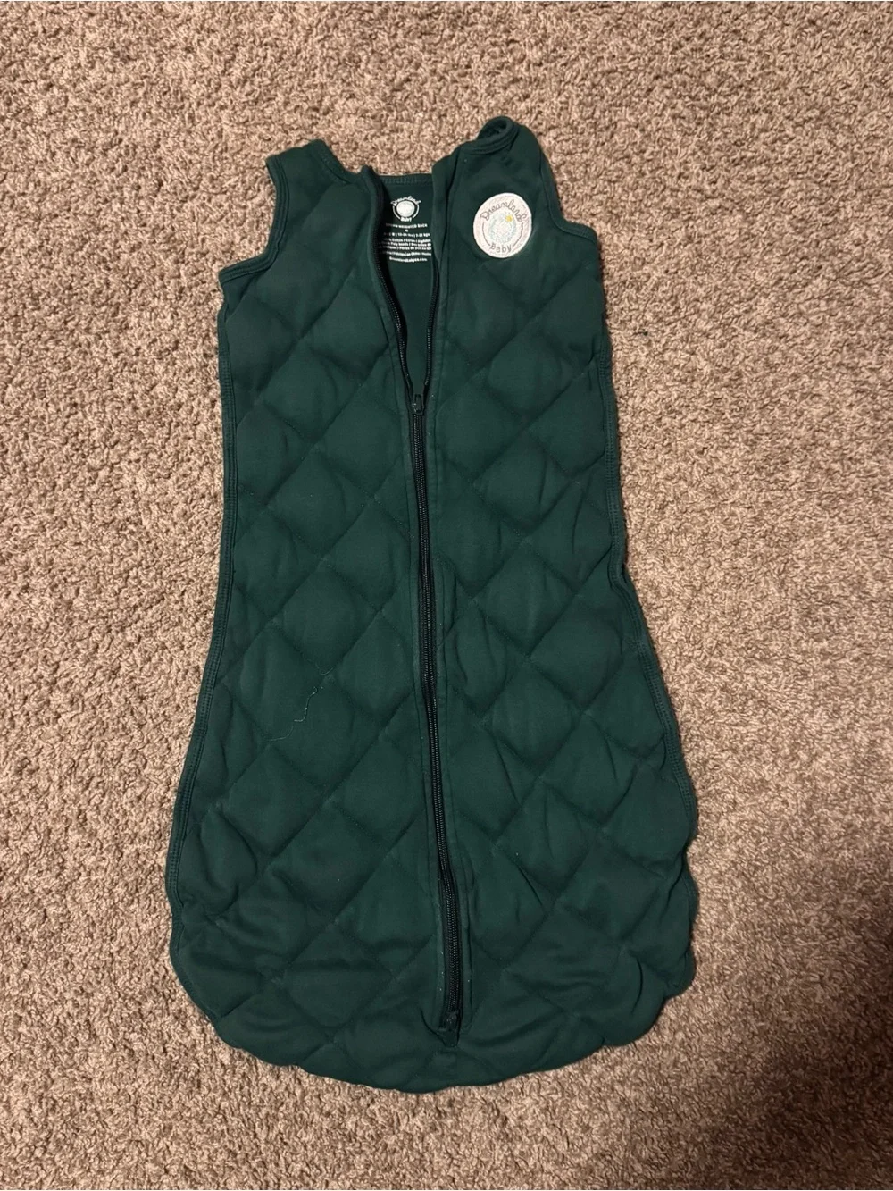 Dreamland Baby 6-12m Weighted Sleep Sack - Forest Green - 1.0 TOG - Picture 5 of 9
